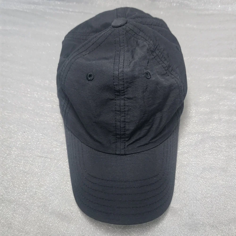American Needle Mens Black Ripstop Snapback Baseball Cap Hat Textured Adjustable